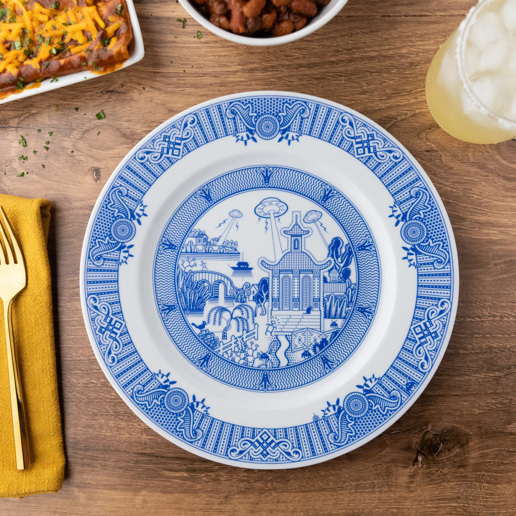 UFO Invasion Dinner Plate 4 - Image 3